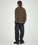 LEOPARD HAIRY KNIT CARDIGAN