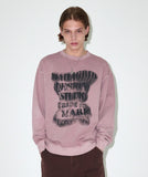 GRUNGE SLOGAN PIGMENT SWEATSHIRT