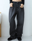 Stripe washed denim