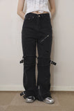 Kai zipper buckle denim