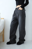 Stripe washed denim