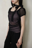 Louis puff mesh top