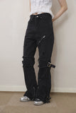 Kai zipper buckle denim