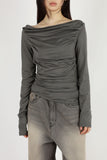 Lien off shirring tee