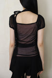 Louis puff mesh top