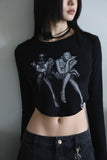 Renee printed crop tee