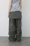 Wrap Skirt Nylon Pants