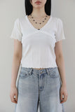 Forming lace short sleeve tee