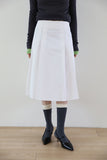 Cotton pleated skirt