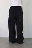 Studded pier wide pants
