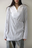 Wave hood wrap knit