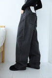 Stripe washed denim