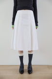 Cotton pleated skirt