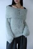 Sol-ip fur shoulder knit
