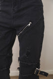 Kai zipper buckle denim