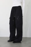 Studded pier wide pants