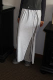 Color matching terry long skirt