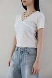 Forming lace short sleeve tee