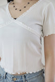 Forming lace short sleeve tee