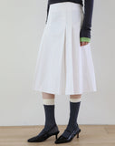 Cotton pleated skirt