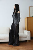 Straight button off shoulder