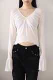 Crepe Shirring Tee
