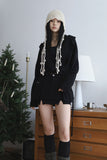 Hoodie shawl wrap cardigan