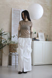 Double cargo long skirt