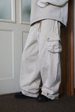 Curved cargo pants