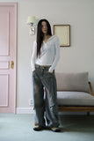 Collar neck button T-shirt