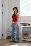 Lago light blue balloon denim