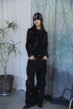 Cargo side buckle pants