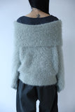 Sol-ip fur shoulder knit
