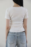 Forming lace short sleeve tee