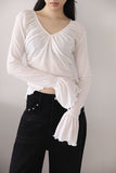 Crepe Shirring Tee