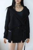 Hoodie shawl wrap cardigan