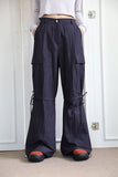Strap coated cargo pants