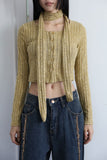 Real blend muffler cardigan