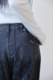 Unwrap front pocket denim