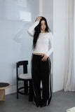 Lace string pants