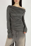 Lien off shirring tee