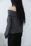 Straight button off shoulder
