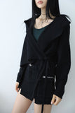 Hoodie shawl wrap cardigan