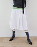 Cotton pleated skirt