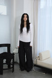 Studded pier wide pants