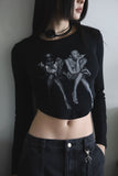 Renee printed crop tee