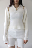 Weup shoulder slit knit