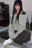 Sol-ip fur shoulder knit
