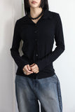 Black line wide denim