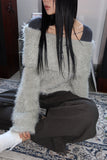 Sol-ip fur shoulder knit